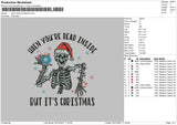 Dead Inside Christmas Embroidery File 4 size
