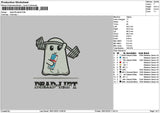Ghost Rebull 02 Embroidery File 6 sizes