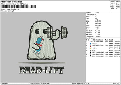 Ghost Redbull 01 Embroidery File 6 sizes