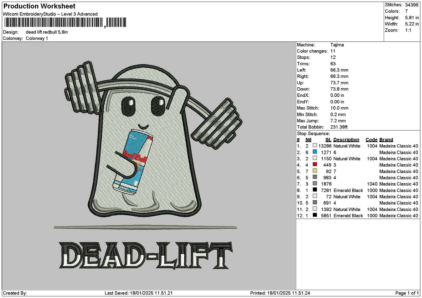 Ghost Rebull 02 Embroidery File 6 sizes