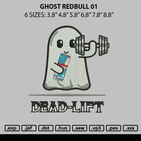 Ghost Redbull 01 Embroidery File 6 sizes