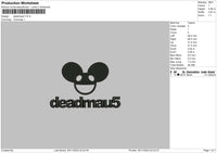 Mouse Text Embroidery File 6 sizes