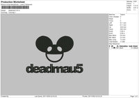 Mouse Text Embroidery File 6 sizes