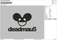 Mouse Text Embroidery File 6 sizes