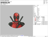 Deadpool Embroidery File 4 size