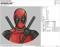 Deadpool Embroidery File 4 size