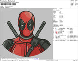 Deadpool Embroidery File 4 size