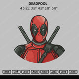 Deadpool Embroidery File 4 size