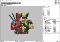 Red Yellow Heroes Embroidery File 6 sizes