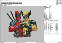 Red Yellow Heroes Embroidery File 6 sizes