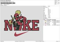 Deadpool Lady Embroidery File 6 size