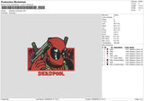 Deadpool Rectangle Embroidery File 6 sizes