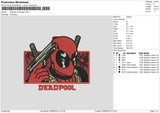 Deadpool Rectangle Embroidery File 6 sizes