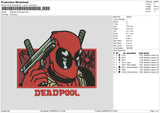 Deadpool Rectangle Embroidery File 6 sizes