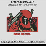 Deadpool Rectangle Embroidery File 6 sizes