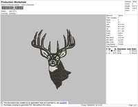 Deer Embroidery File 4 size