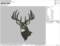 Deer Embroidery File 4 size