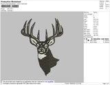 Deer Embroidery File 4 size