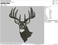 Deer Embroidery File 4 size