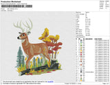 Deer Realistic Embroidery File 4 size