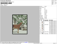 Deer Embroidery File 4 size