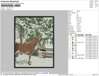 Deer Embroidery File 4 size