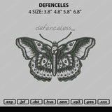 Defenceles Embroidery File 4 size