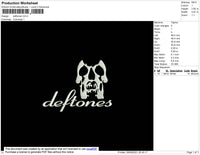 Deftones Embroidery File 4 size
