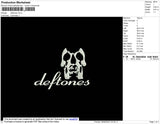 Deftones Embroidery File 4 size