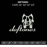 Deftones Embroidery File 4 size