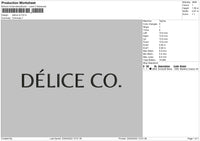 Delice CO Embroidery File 4 size