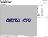 Delta Chi Embroidery File 4 size