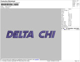 Delta Chi Embroidery File 4 size