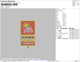Del Taco Embroidery File 4 size