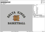 Deltakingstext 1102 Embroidery File 6 sizes