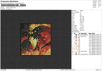 Demon Balrog Embroidery File 4 Size