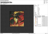 Demon Balrog Embroidery File 4 Size