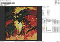 Demon Balrog Embroidery File 4 Size