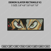 Demon Slayer Rectangle V2 Embroidery File 5 sizes