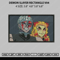 Demon Slayer Rectangle V04 Embroidery File 4 size