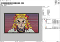 Demon Slayer Rectangle V5 Embroidery File 4 size