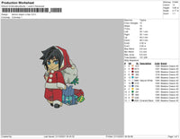 Demon Slayer Xmas Embroidery File 4 size
