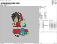 Demon Slayer Xmas Embroidery File 4 size