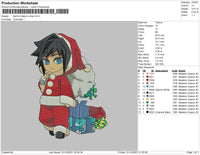 Demon Slayer Xmas Embroidery File 4 size