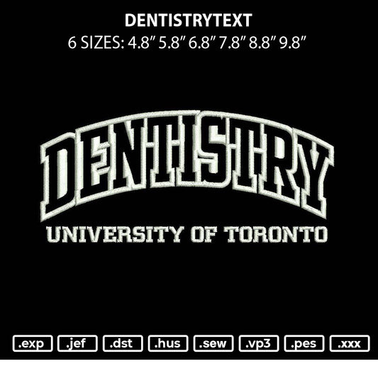 Denistrytext Embroidery File 6 sizes