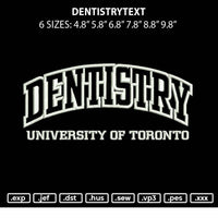 Denistrytext Embroidery File 6 sizes