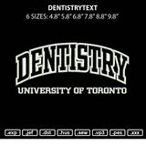Denistrytext Embroidery File 6 sizes