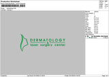 Dermatext 02 Embroidery File 6 sizes