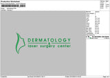 Dermatext 02 Embroidery File 6 sizes