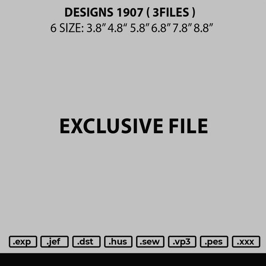 Design 1907 Embroidery 3 Files
